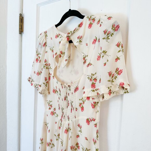 Reformation | Alaina Floral Ruffle‎ Mini Dress in Florence - Picture 9 of 11